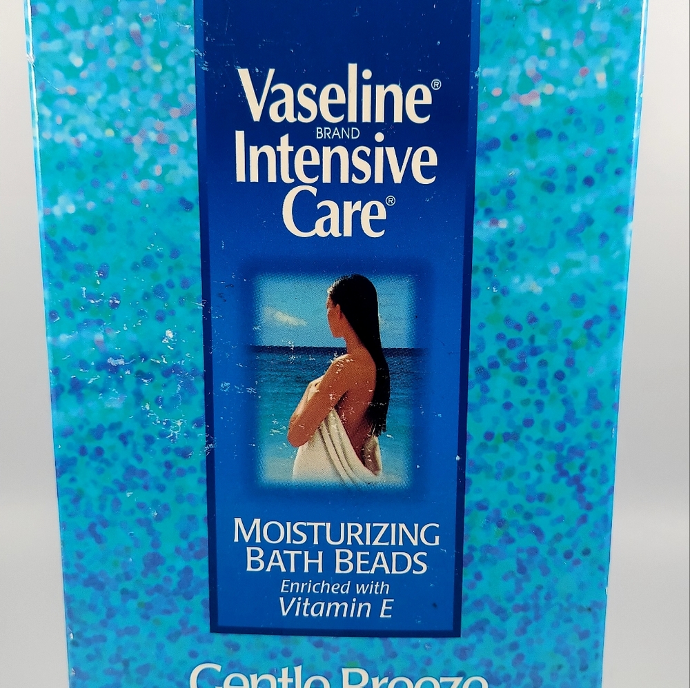 Vaseline Bath Beads Gentle Breeze Moisturizing Intensive Care Vitamin E 15 oz